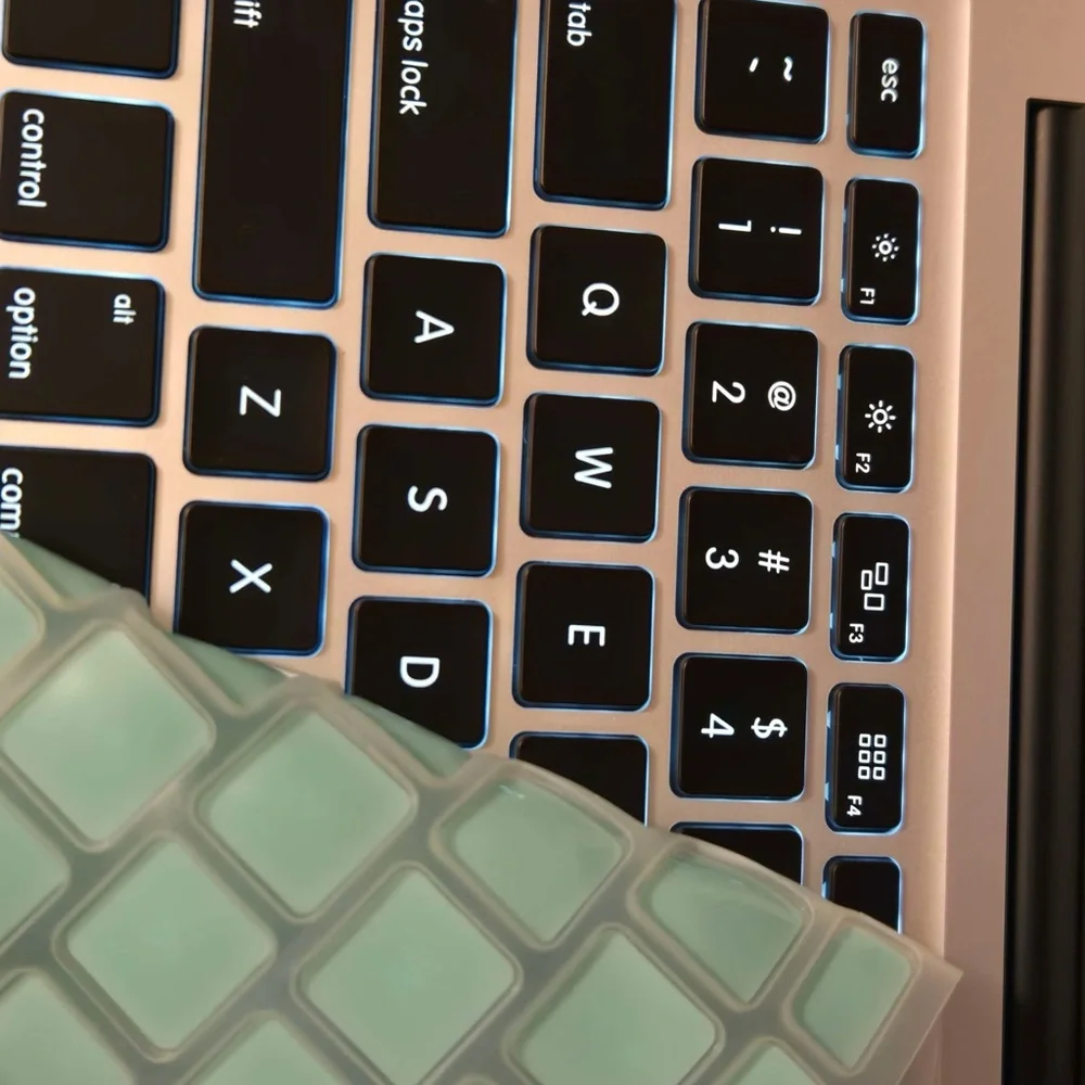 Apple MacBook Air Silver with Mint Green Keyboard Cover